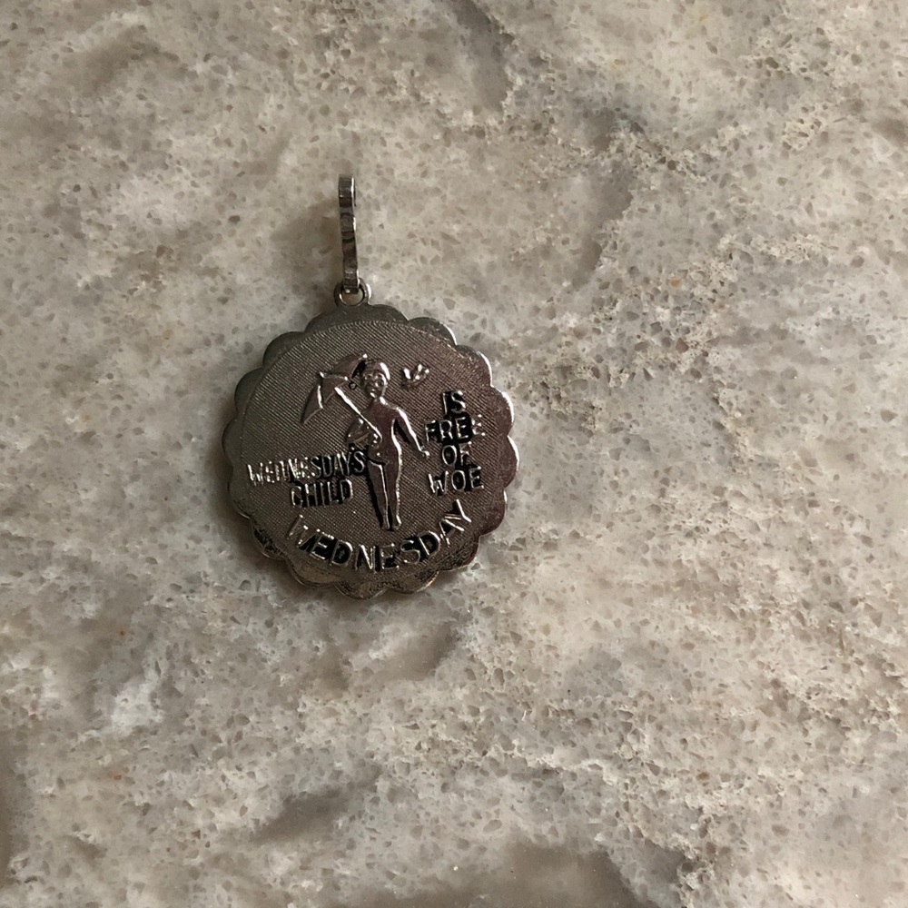 Wednesday Child Silver-Tone Pendant Charm